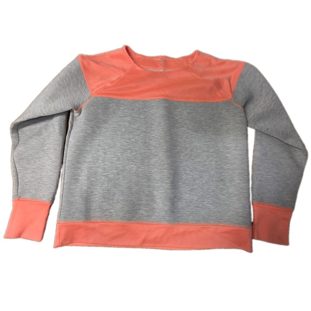 Athleta Orange And Grey Women’s Size XL Long Sleeve Crewneck